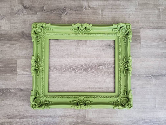 16x20 Ornate Green Picture Frame, Cottage Chic Photo Frame, Art, Wall Home Ideas