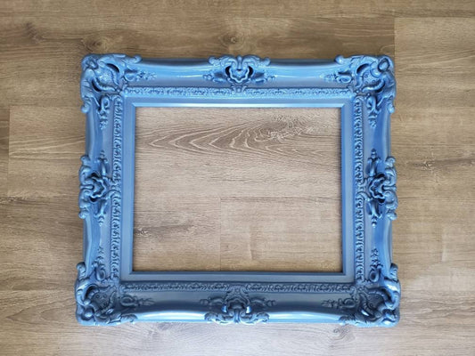 20x24 Blue Picture Frame, Baroque Fancy Original Frame, Baby Frame