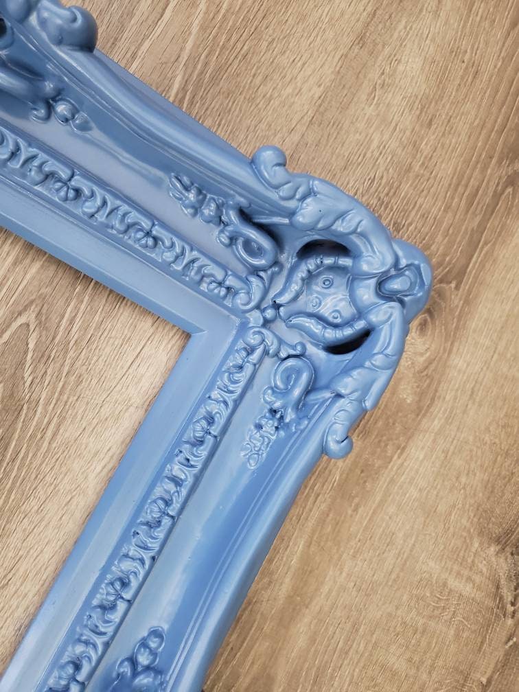 20x24 Blue Picture Frame, Baroque Fancy Original Frame, Baby Frame