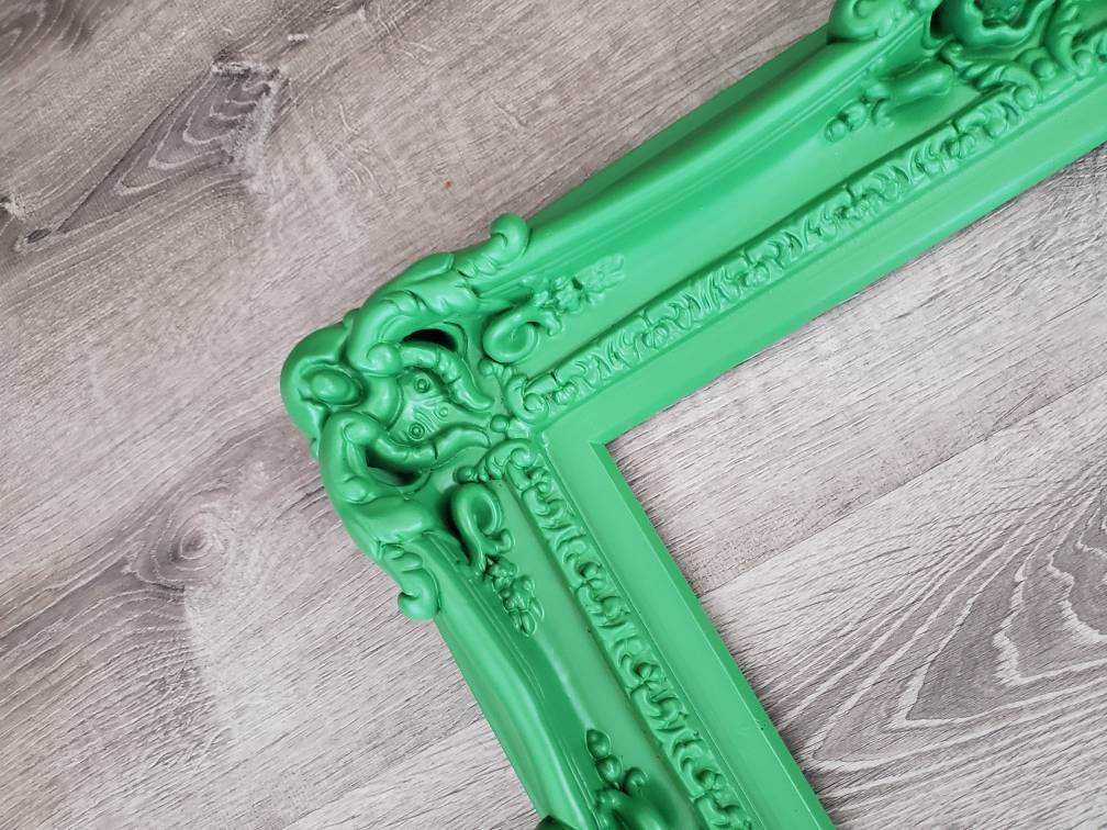 16x20 Ornate Green Picture Frame, Colonial Colorful Fancy Frame, Photography