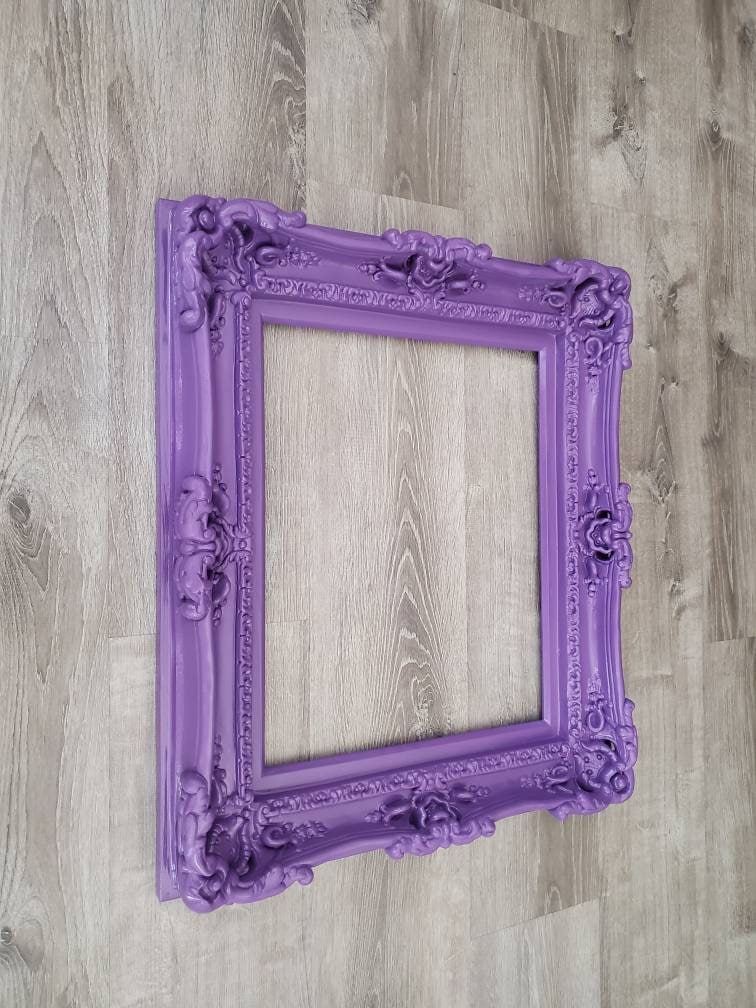 12x16 Purple Picture Frame, Baroque Ornate Photo Frame, Kids Wall Décor, Baby Gift