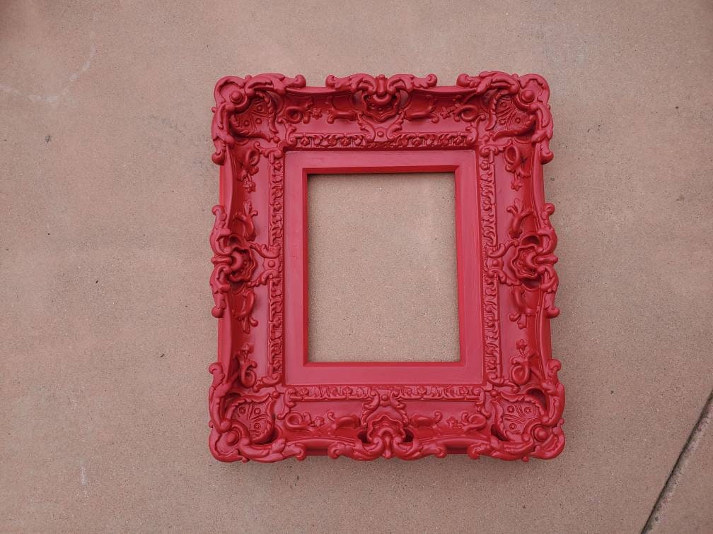 8x10 Colorful baroque picture frame, art wall ornate frame, photography, art print, canvas