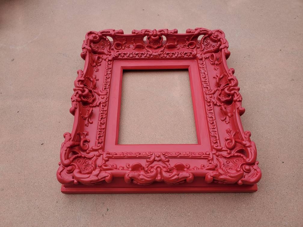8x10 Colorful baroque picture frame, art wall ornate frame, photography, art print, canvas