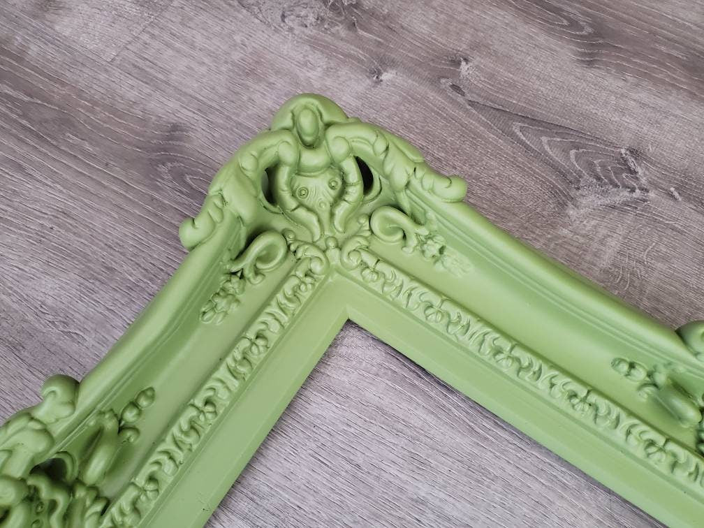 16x20 Ornate Green Picture Frame, Cottage Chic Photo Frame, Art, Wall Home Ideas