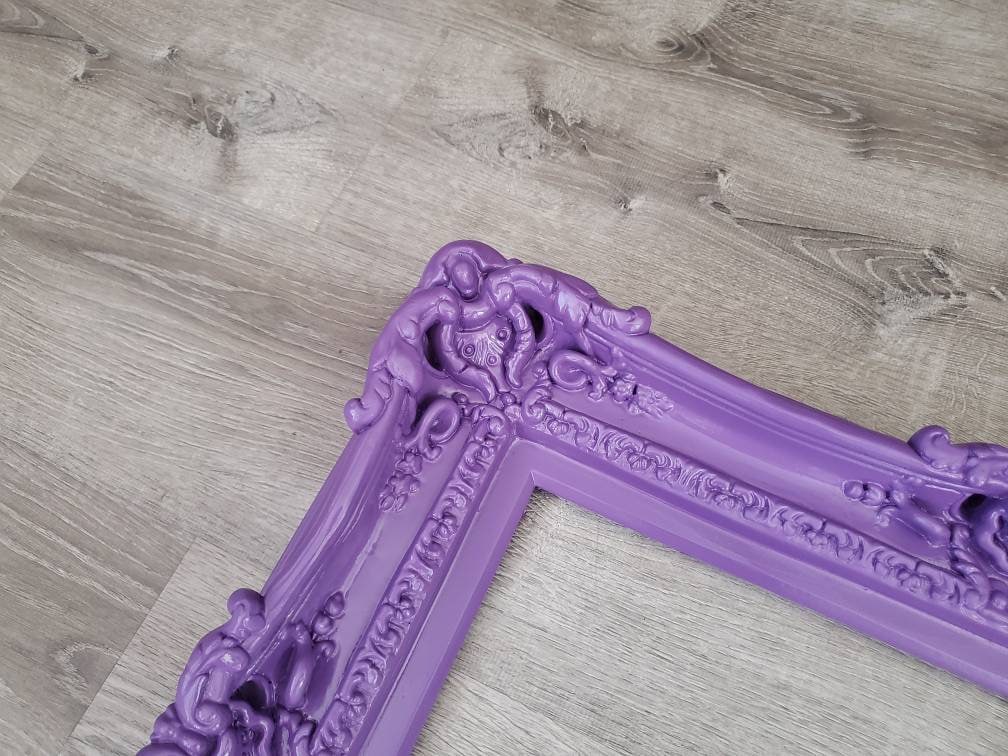 12x16 Purple Picture Frame, Baroque Ornate Photo Frame, Kids Wall Décor, Baby Gift