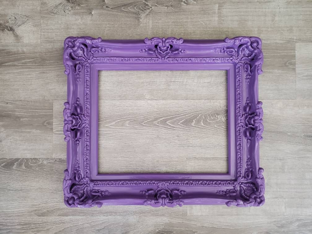 12x16 Purple Picture Frame, Baroque Ornate Photo Frame, Kids Wall Décor, Baby Gift