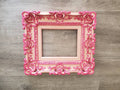 8x10 Cottage chic pink frame, baroque baby picture frames, art frames, wall photo frame