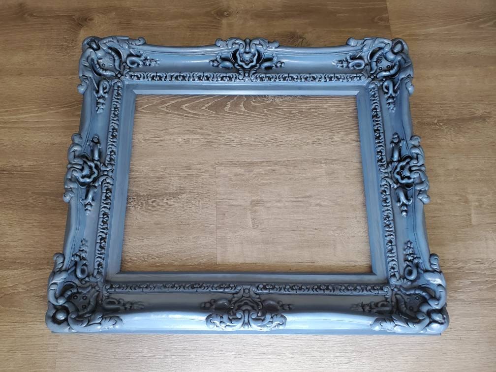 16x20 Vintage Blue Picture Frame, Antique Baby Picture Frame