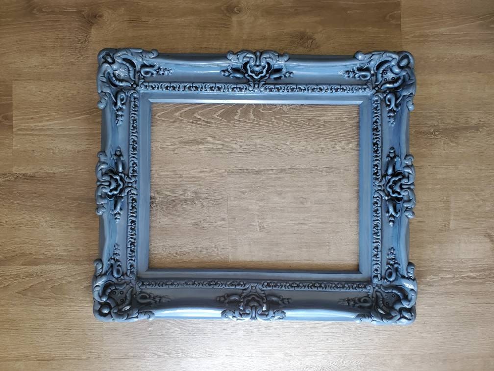 16x20 Vintage Blue Picture Frame, Antique Baby Picture Frame