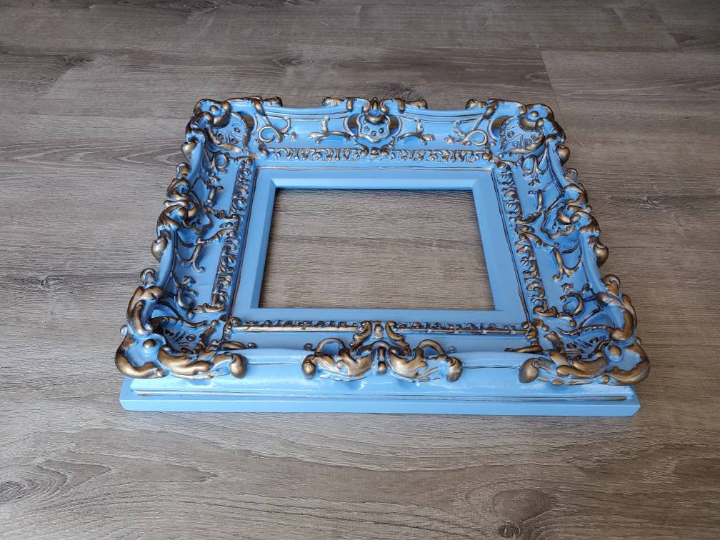 8.5x11 Baby picture frame, cottage children's decor ideas, baby fancy mid century frame