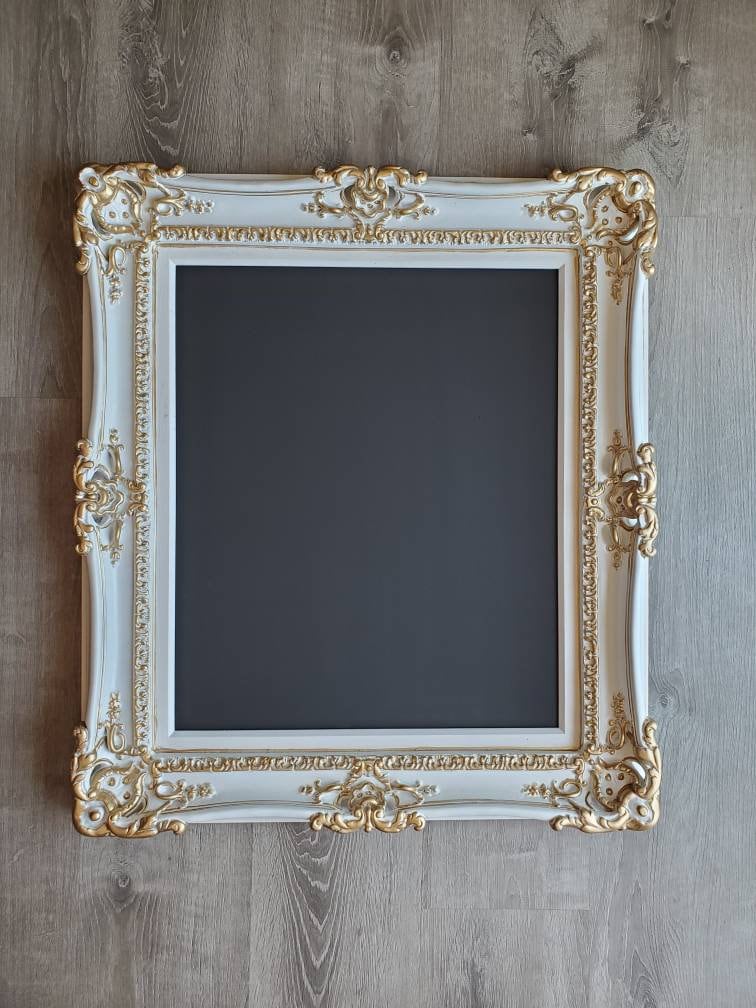 20x24 White Picture Frame, Elegant Wedding Photo Frame, Original Frame