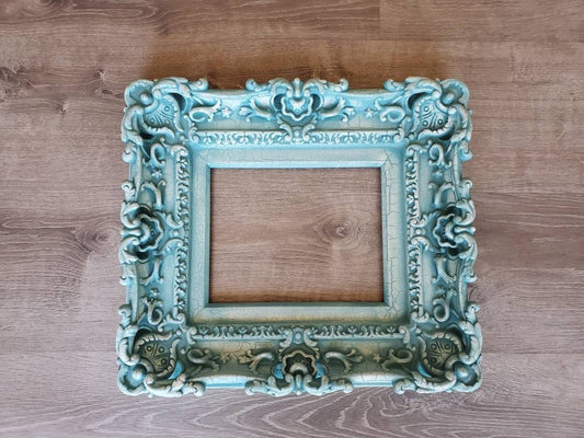 8.5x11 Cottage Picture Frame in Old Cracked Style, Rustic Frame, Original Colonial Frame