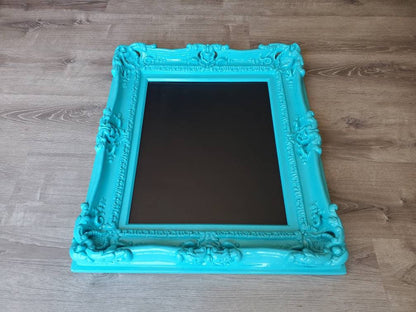 16x20 Ornate Turquoise Photo Frame, Baroque Art Classic Frame