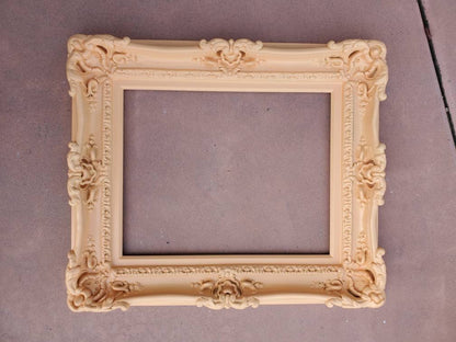 12x16 Peach Picture Frame, Shabby Chic Baroque Wall Ornate Frame, Original Frame