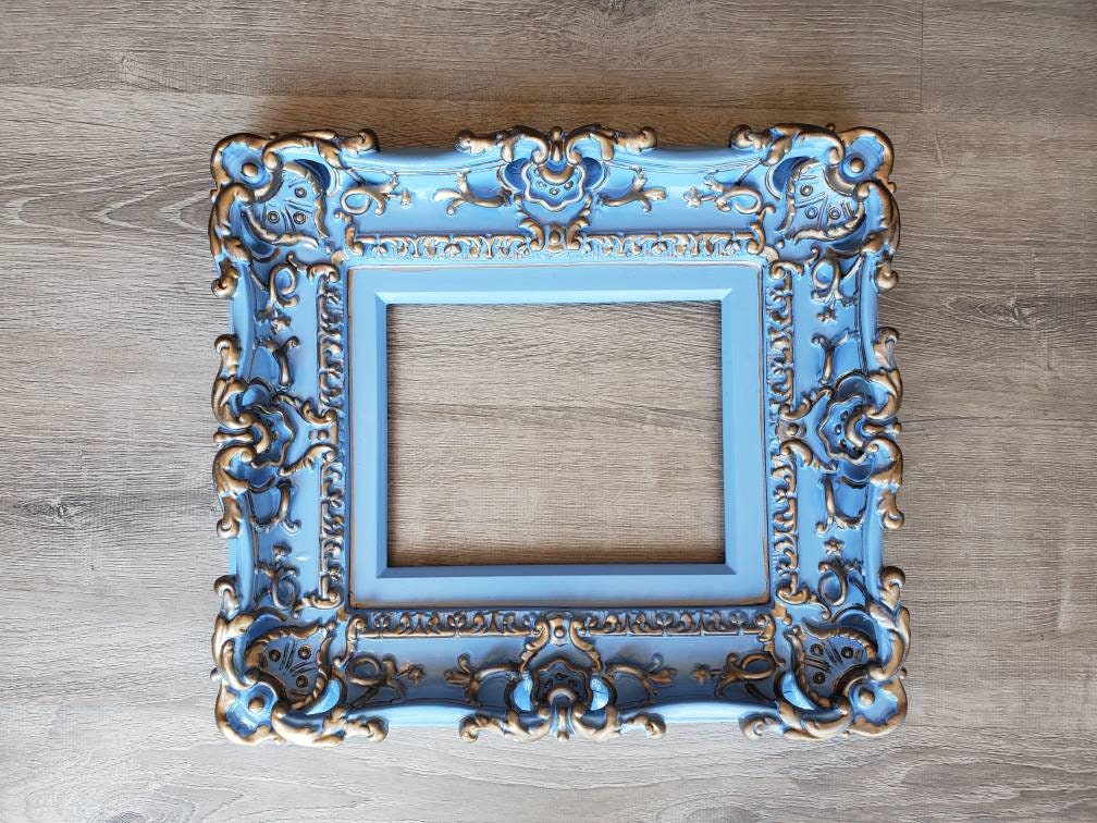 8x10 Shabby kids picture frame, baroque art wall cottage chic photo frame, children's