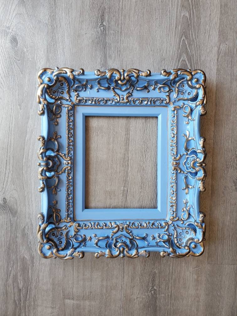 8.5x11 Baby picture frame, cottage children's decor ideas, baby fancy mid century frame