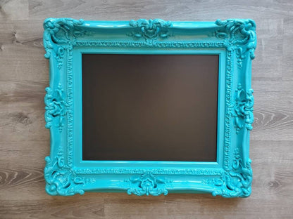 16x20 Ornate Turquoise Photo Frame, Baroque Art Classic Frame