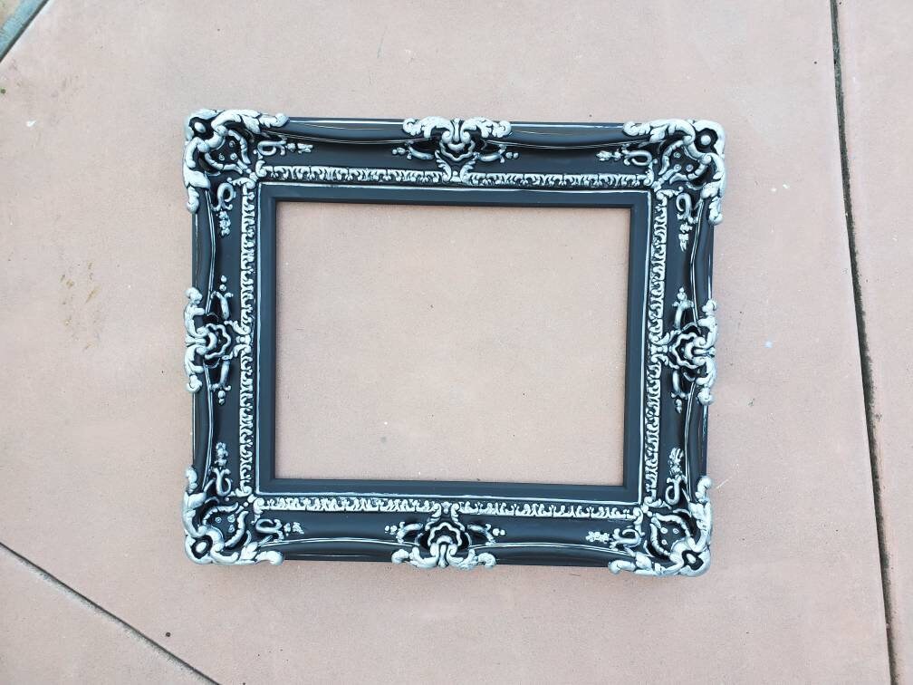 16x20 Black Picture Frame, Baroque Ornate Wall Wedding Frame, Painting, Artwork