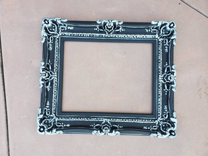 16x20 Black Picture Frame, Baroque Ornate Wall Wedding Frame, Painting, Artwork