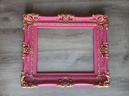 16x20 Diva Pink Ornate Picture Frame, Girls Room Artwork Design, Colorful Artistic Ideas