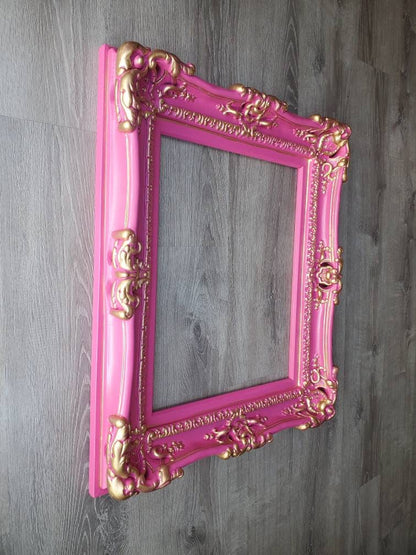 16x20 Diva Pink Ornate Picture Frame, Girls Room Artwork Design, Colorful Artistic Ideas