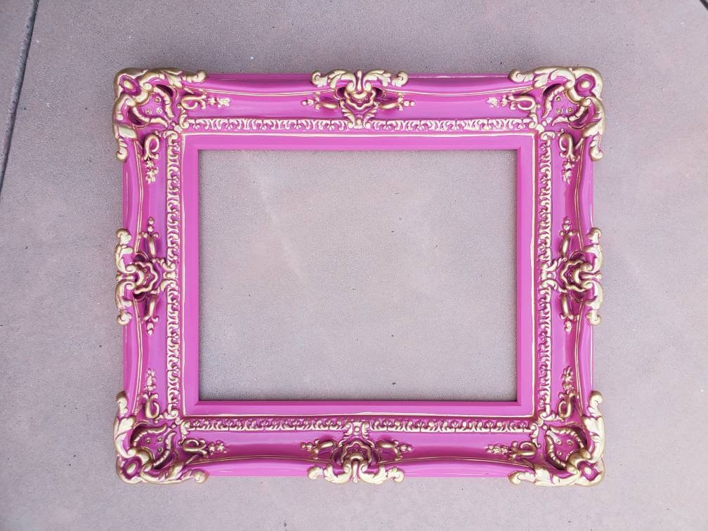 16x20 Girls Picture Frame, Shabby Chic Ornate Wall Baroque Photo Frame, Cottage