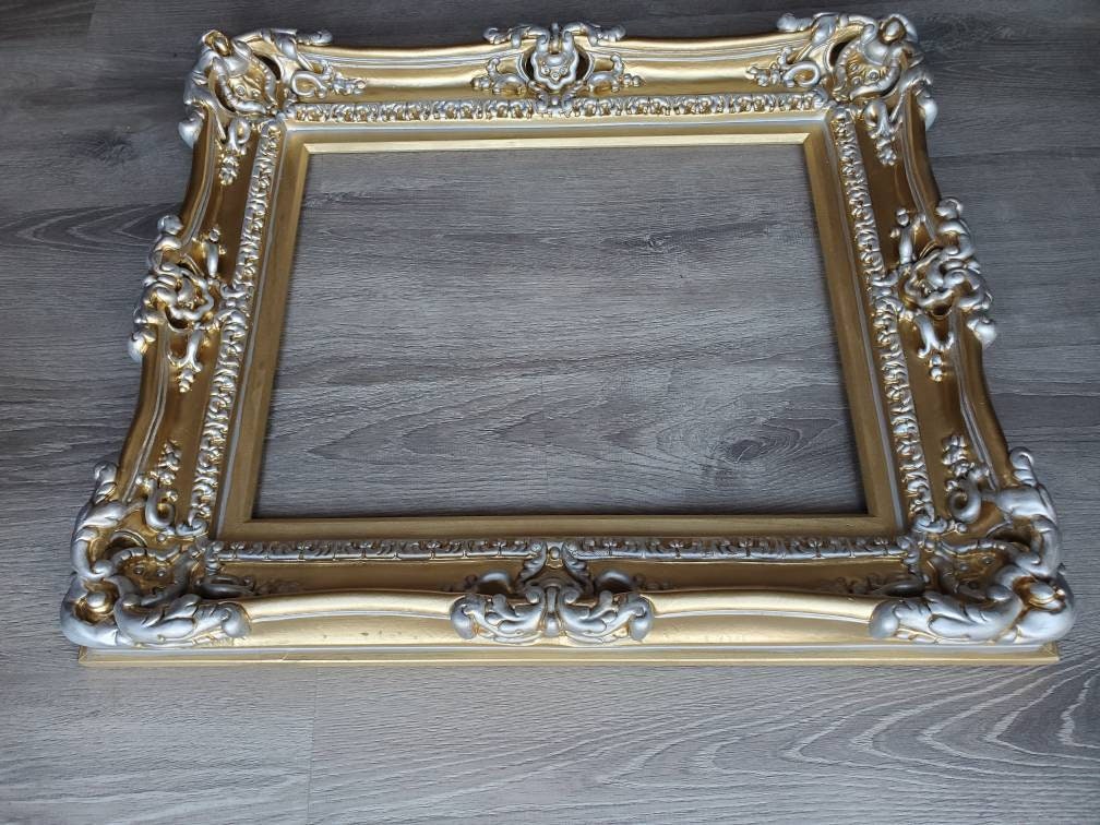 12x16 Gold Chic Frame, Baroque Victorian Picture Frame, Wedding Frame, Ornate Frame