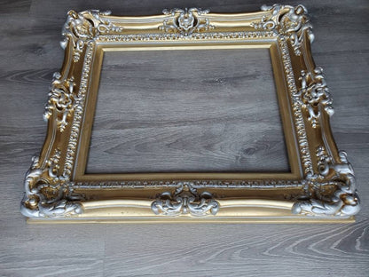 12x16 Gold Chic Frame, Baroque Victorian Picture Frame, Wedding Frame, Ornate Frame