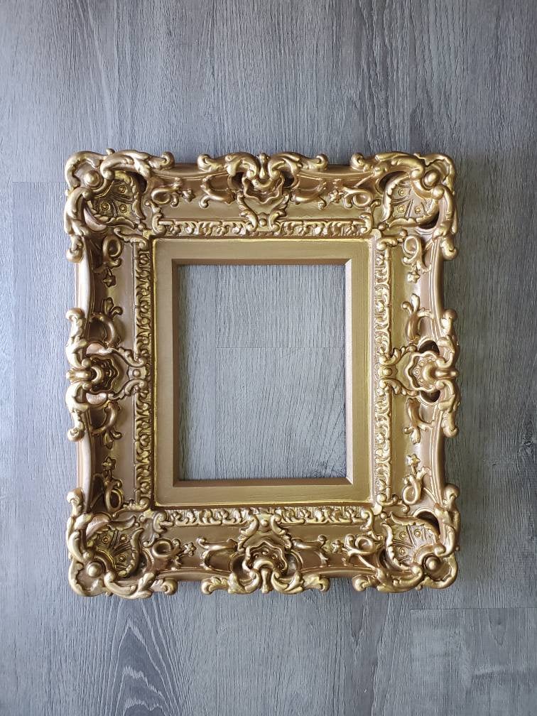 8x10 Brown Photo Frame, Baroque Frame, Ornate Picture Frame, Art, Wall Victorian Frame