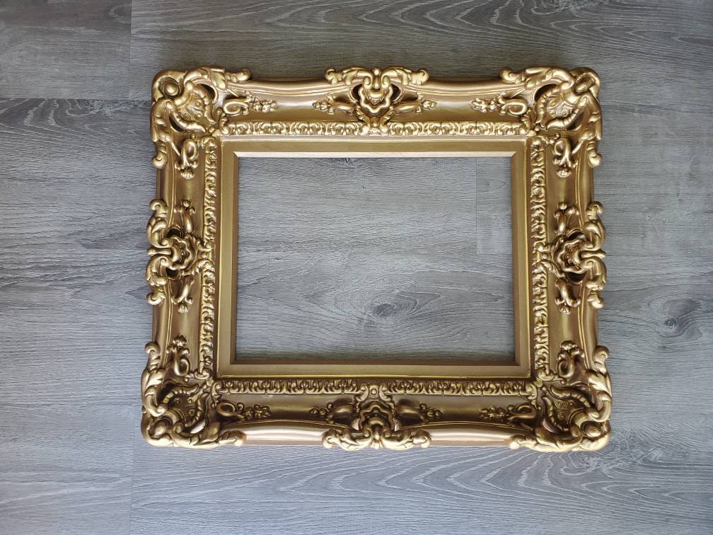 12x16 Brown Picture Frame, French Style Frame, Decorative Baroque Medium Photo Frame