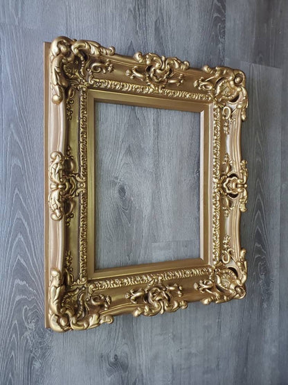 12x16 Brown Picture Frame, French Style Frame, Decorative Baroque Medium Photo Frame