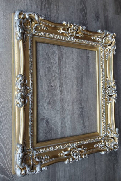 12x16 Gold Chic Frame, Baroque Victorian Picture Frame, Wedding Frame, Ornate Frame