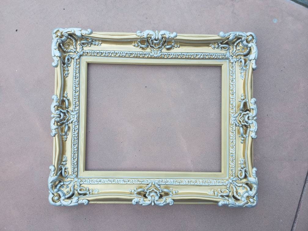 11x14 Gold Frame, Fancy Victorian Style, Traditional Colonial Frame