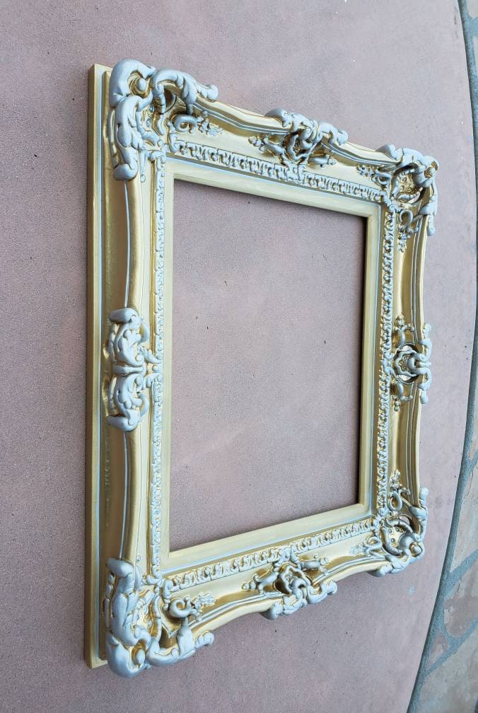 11x14 Gold Frame, Fancy Victorian Style, Traditional Colonial Frame