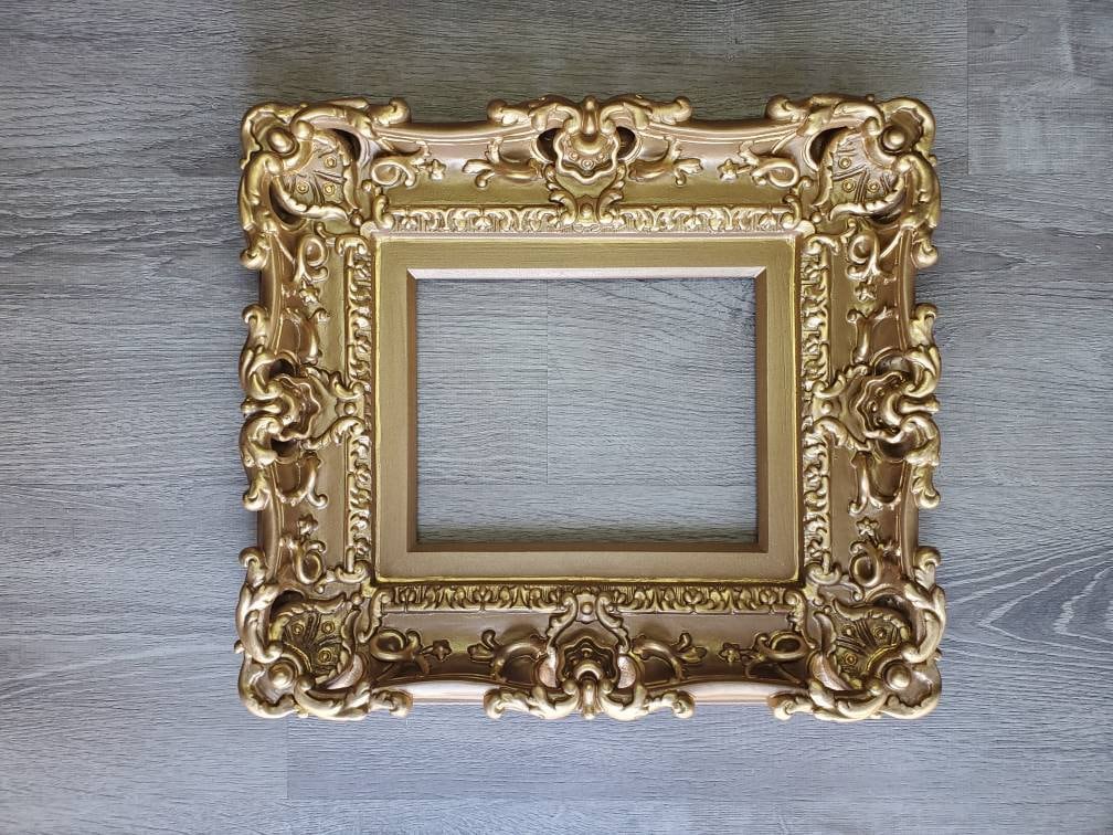 8x10 Brown Photo Frame, Baroque Frame, Ornate Picture Frame, Art, Wall Victorian Frame