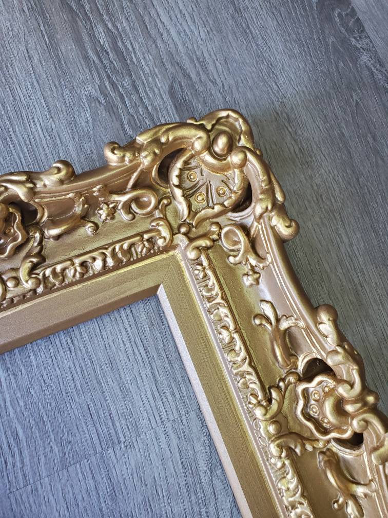 8x10 Brown Photo Frame, Baroque Frame, Ornate Picture Frame, Art, Wall Victorian Frame