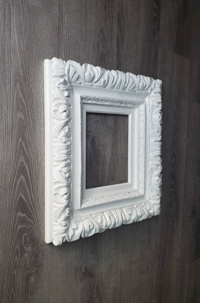 8x10 White Frame, Baroque Picture Frame, Cottage Chic Frame, Photo Frame, Photographs