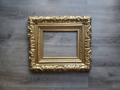 12x16 Gold Picture Frame, Ornate Wall Baroque Frame, Wedding Gift, Victorian Frame