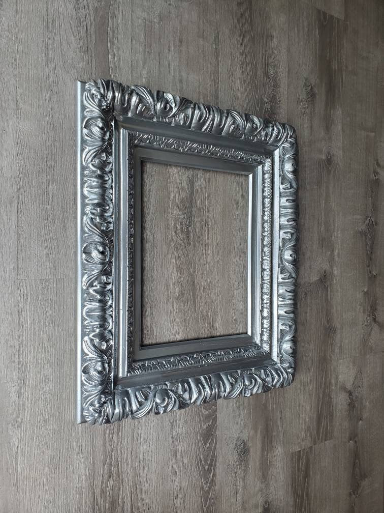 Silver Picture Frame, Ornate Wall Baroque Frame, Frames for Canvas, Art Print, Photo Ideas, Photography, Different Sizes