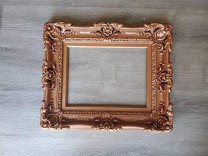 12x16 Fancy picture frame, classic photo frame, wedding frame, copper frame, colonial