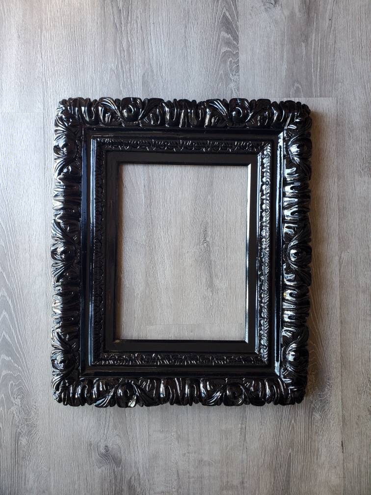 Black Frames, Ornate Wall Baroque Frame for canvas, Print, Photography, Picture, Art, Birthday Gifts, Home Accents, Small Different Sizes