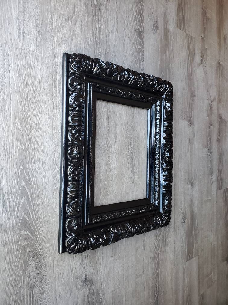 Black Frames, Ornate Wall Baroque Frame for canvas, Print, Photography, Picture, Art, Birthday Gifts, Home Accents, Small Different Sizes