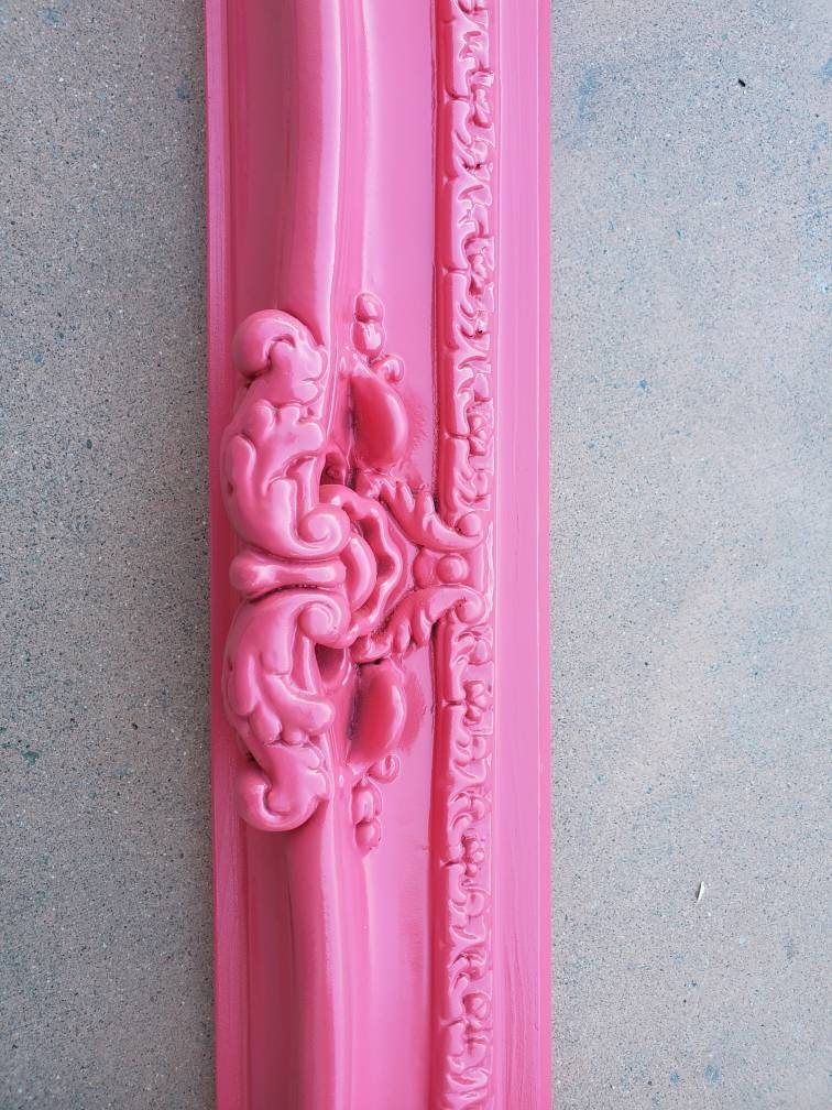 16x20 Hot Pink Ornate Picture Frame, Girls Artwork Design, Colorful Artistic Ideas, Fancy