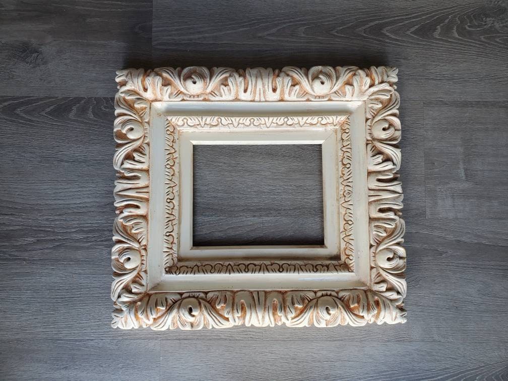 Small Vintage Peach Cottage Chic Frame, Baroque Wall Ornate Picture Frame, Art Frames, Photo Frames, Family, Kids, Home Décor