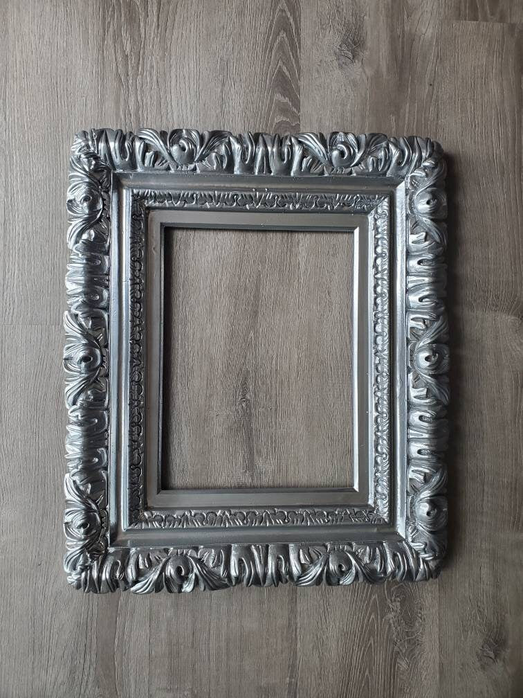 Silver Picture Frame, Ornate Wall Baroque Frame, Frames for Canvas, Art Print, Photo Ideas, Photography, Different Sizes