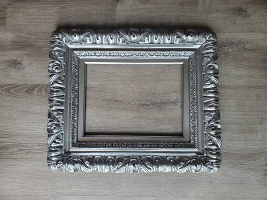 Different Sizes, Silver Ornate Wall Baroque Frame, Frames for Canvas, Print, Photography, Picture, Art, Birthday Gifts, Home Décor