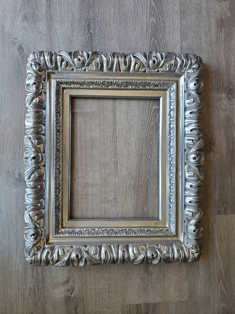 11x14 Silver frame, modern picture frame, fancy frame, photography, original frame