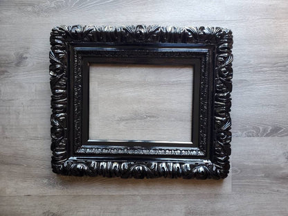 Different Sizes, Black Frames, Frames for canvas, Print, Photography, Picture, Art, Ornate Wall Baroque Frame, Birthday Gifts, Home Accents