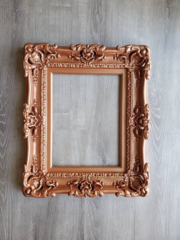 16x20 Copper Frame, Colonial Baroque Ornate Picture Frame, Wedding Frame, Victorian