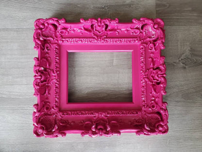 8.5x11 Pink Frame, Baroque Picture Frame, Fancy Frame, Photographs, Original Frame